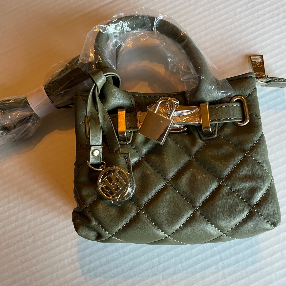 Badgley Mischka Mini Diamond Quilted tote